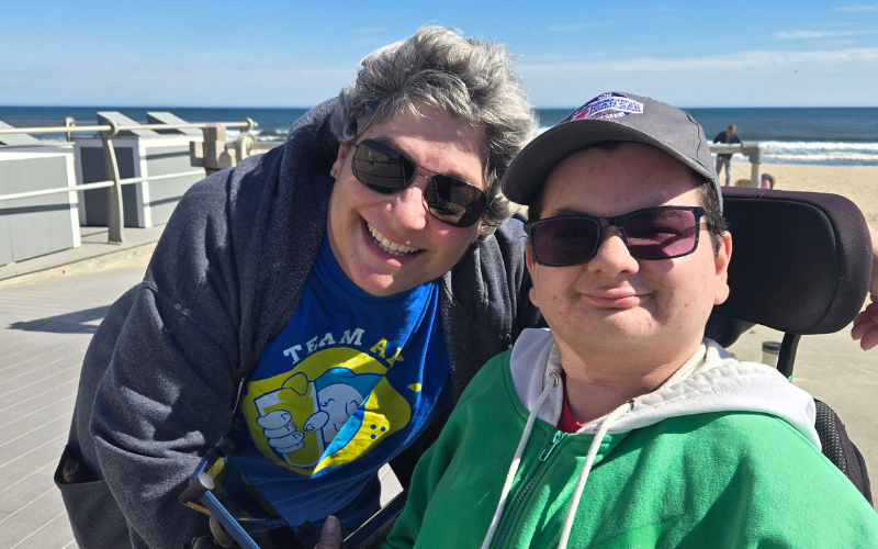 Karen with her son, Tony